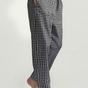HP-04 Black & White Micro Check Pajama
